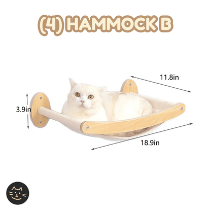 Customizable Cat Wall Wooden Shelves - Kitty Twin