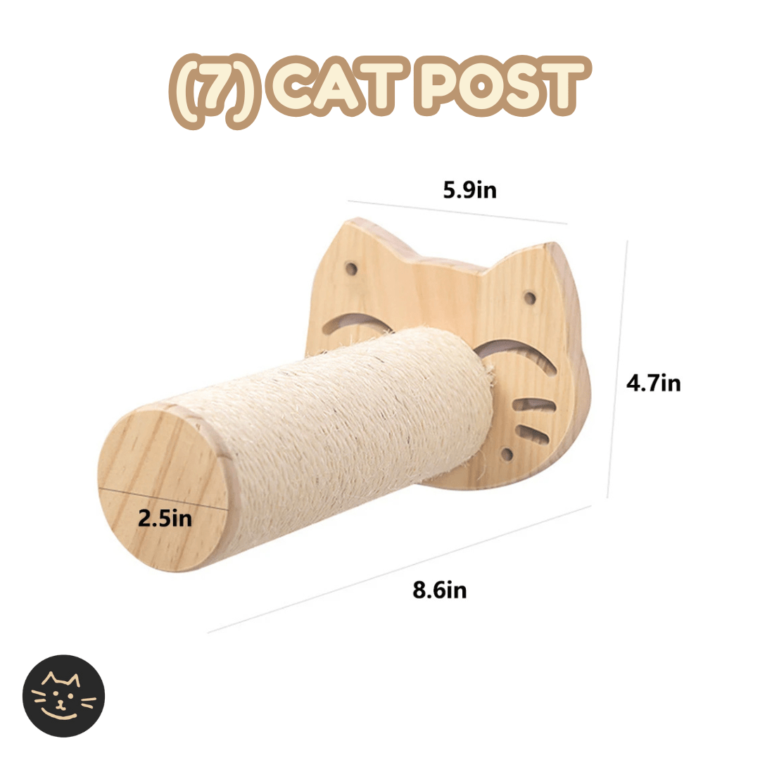 Customizable Cat Wall Wooden Shelves - Kitty Twin